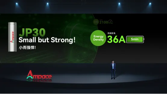 Ampace JP30 Cylindrical Lithium Battery Makes Global Debut